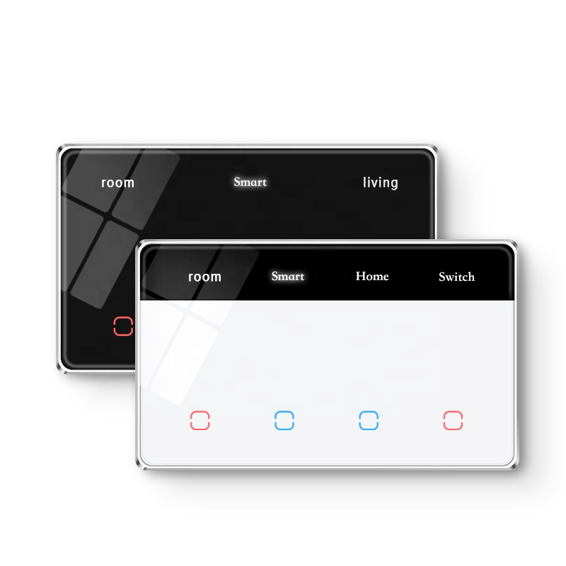 uemon smart home automation 120*72mm zigbee smart wall switches with screen display & aluminum frame