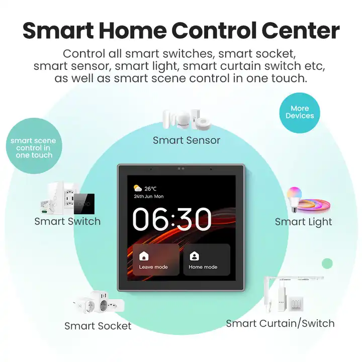 UEMON 4'' Smart Home Control Panel WiFi Alexa Voice & Touch Screen Electric Powered Hotel App Compatible Smart Life