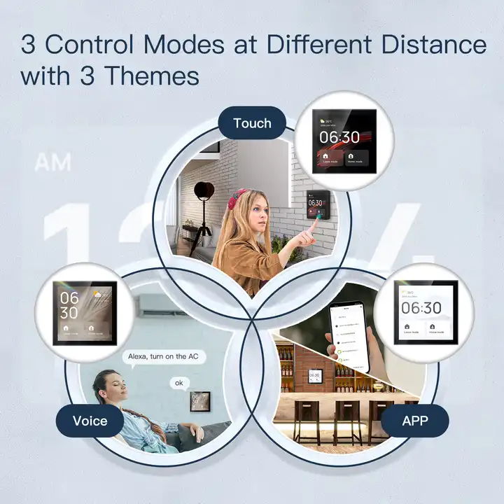UEMON 4'' Smart Home Control Panel WiFi Alexa Voice & Touch Screen Electric Powered Hotel App Compatible Smart Life