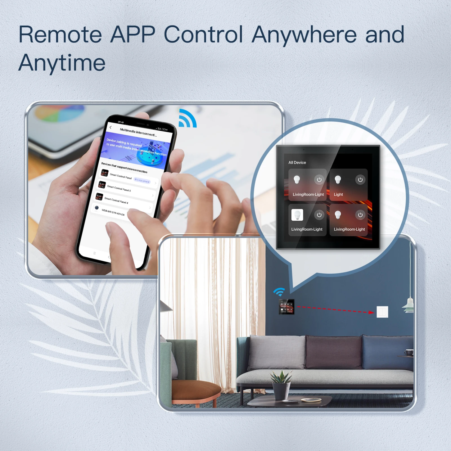 UEMON 4'' Smart Home Control Panel WiFi Alexa Voice & Touch Screen Electric Powered Hotel App Compatible Smart Life