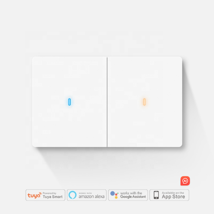 UEMON Smart Home Automation 120*72mm WiFi/Zigbee Push Button Lighting Wall Witches