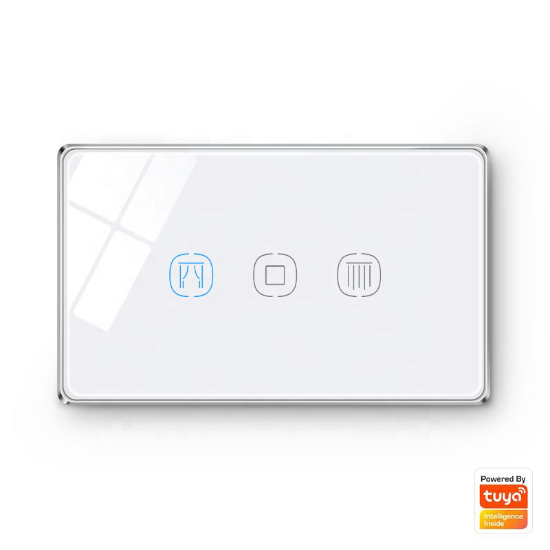 UEMON Smart Home Single Channel Wifi Zigbee Tuya Aluminum Frame Touch Screen Curtain Switch