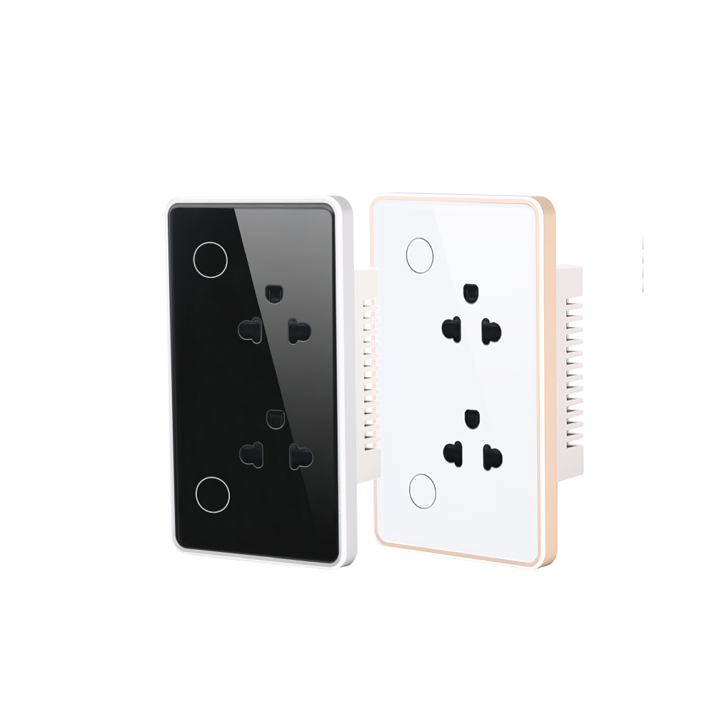 UEMON Smart Home Touch Panel Double Slot US Standard Wifi&Zigbee Wall Socket Plug