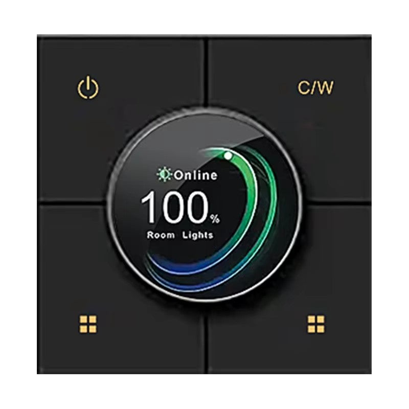Zigbee Knob Wireless CW Dimmer Switch 2 Gang Light Control Scene Switch