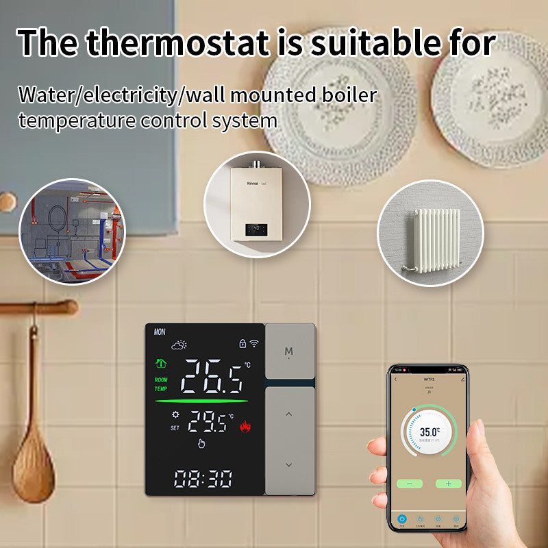 UEMON Smart Thermostat Switch OLED Display Energy Saving Water Heating Electric Underfloor Boiler