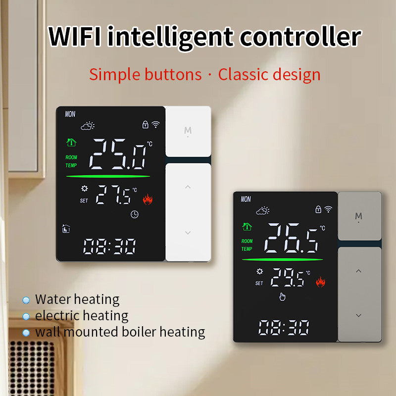 UEMON Smart Thermostat Switch OLED Display Energy Saving Water Heating Electric Underfloor Boiler
