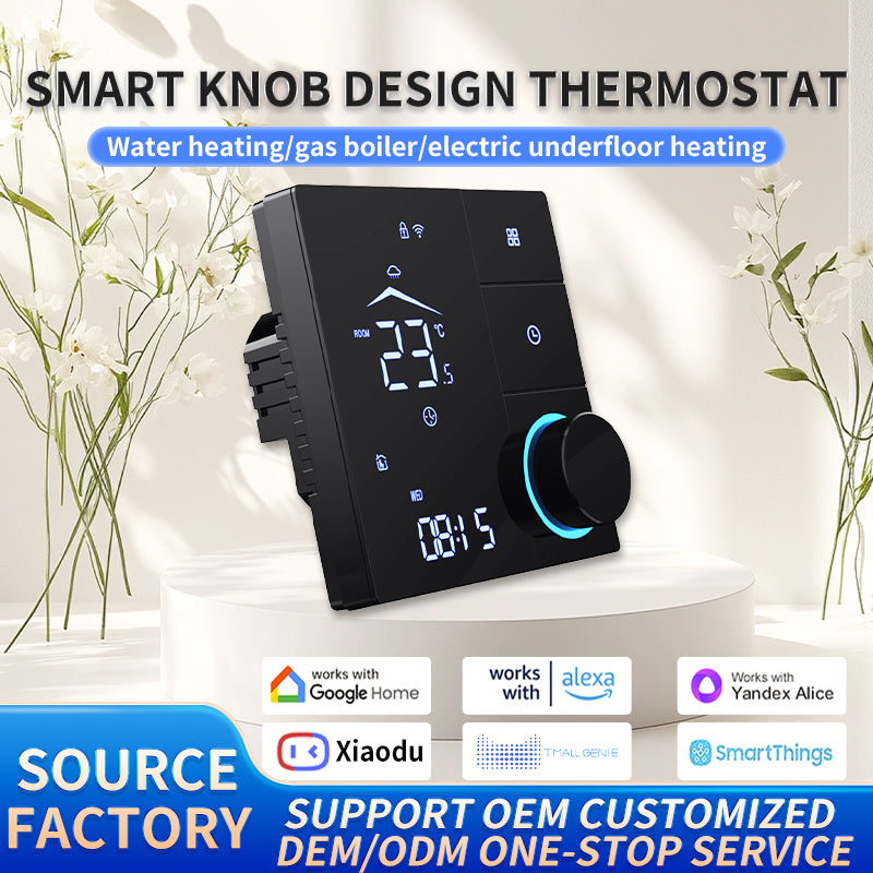 UEMON Smart Home Automation WiFi OLED Display Thermostat PC Material Bar Design App Control for Hotel Use NTC Temperature Sensor