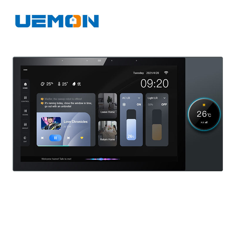 UEMON Smart Home Host System Android Operated IPS Voice Music Control Multi-Function Central Control