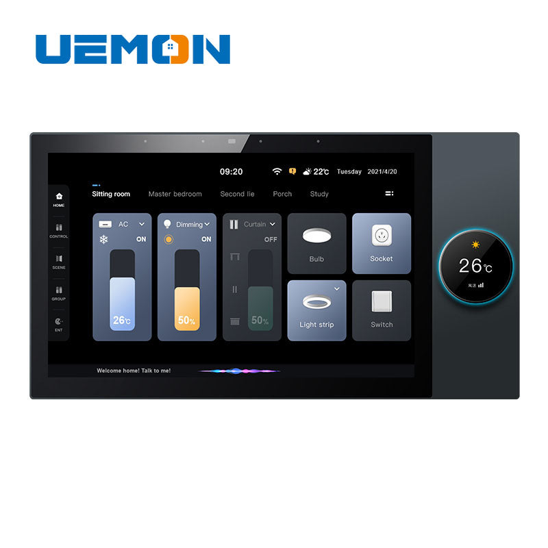 UEMON Smart Home Host System Android Operated IPS Voice Music Control Multi-Function Central Control