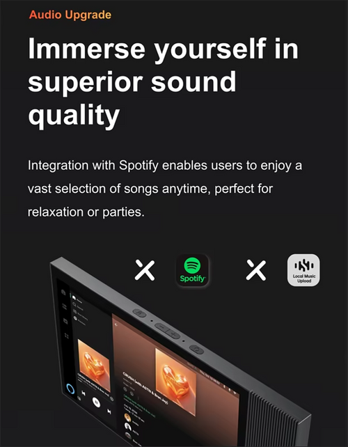 UEMON 8 Inch Tuya Smart Home Control Panel 8 Pro Alexa Built-in Music Amplifier Android Operating IPS WiFi Touch Screen Bar