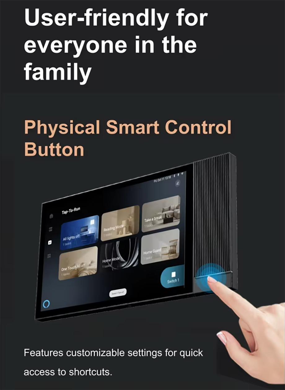 UEMON 8 Inch Tuya Smart Home Control Panel 8 Pro Alexa Built-in Music Amplifier Android Operating IPS WiFi Touch Screen Bar