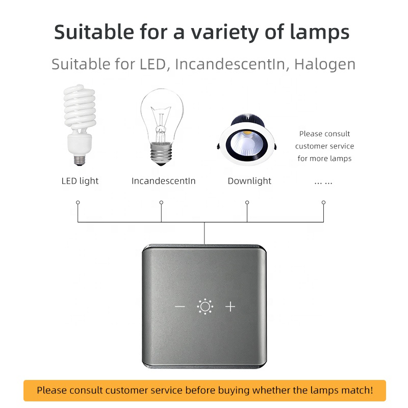 UEMON Smart Home EU Standard Wifi & Zigbee Touch Glass Panel Dimmer Wall Switch