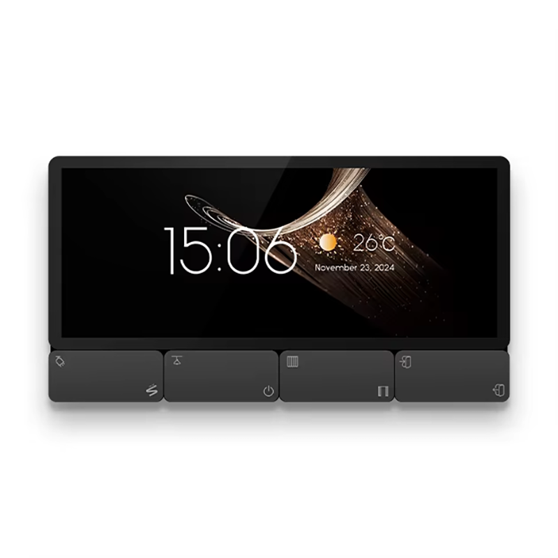 UEMON 6-Inch IPS Smart Home & Hotel Automation Control Panel with WiFi Tuya 8-Button Music Amplifier Touch Screen Android OS