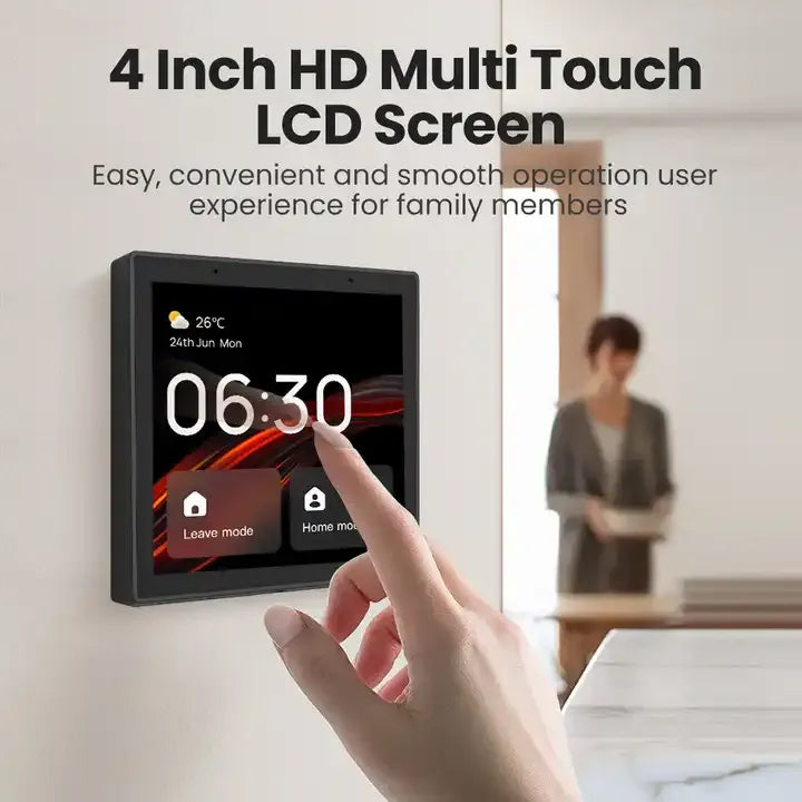 UEMON 4'' Smart Home Control Panel WiFi Alexa Voice & Touch Screen Electric Powered Hotel App Compatible Smart Life