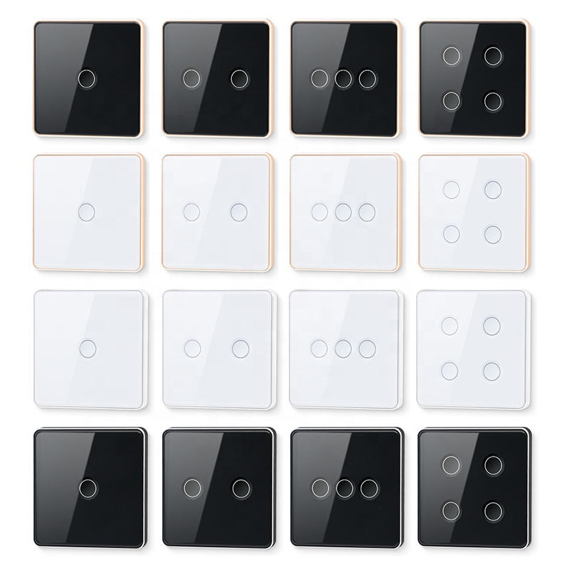 UEMON Smart Home 86MM EU/UK Standard Zigbee&Wi-Fi for Mesh Tuya App Control Wall Switch with Concave Glass