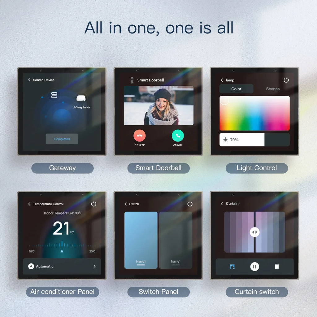 UEMON 4'' Smart Home Control Panel WiFi Alexa Voice & Touch Screen Electric Powered Hotel App Compatible Smart Life