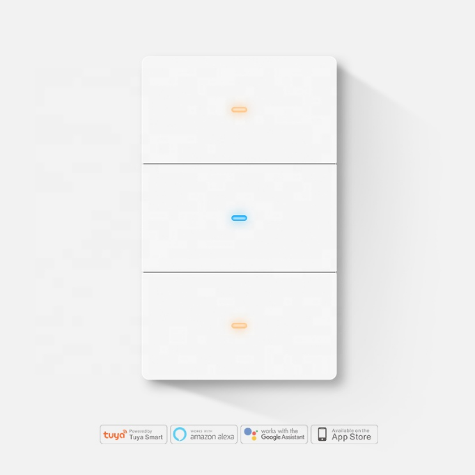 UEMON Smart Home Automation 120*72mm WiFi/Zigbee Push Button Lighting Wall Witches