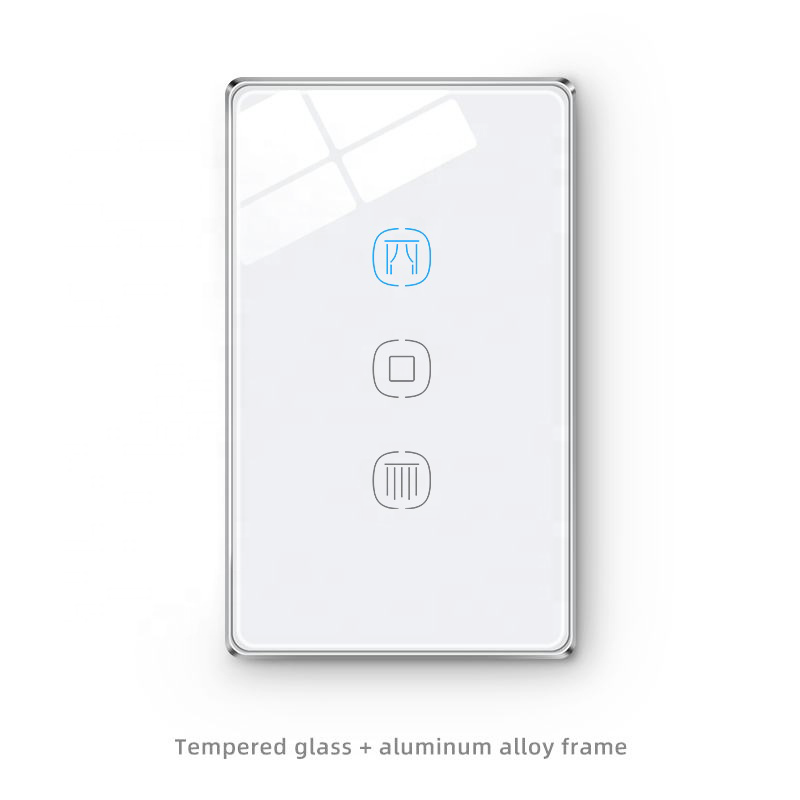 UEMON Smart Home Single Channel Wifi Zigbee Tuya Aluminum Frame Touch Screen Curtain Switch
