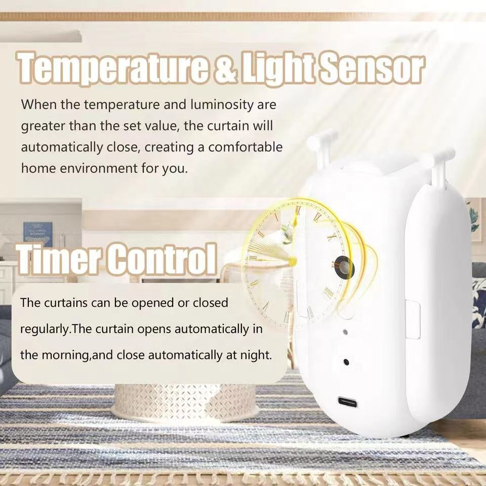 UEMON Smart Home Accessories U-rail Voice Control Wifi/Bluetooth/Zigbee Roman Double Curtain Motor Robot