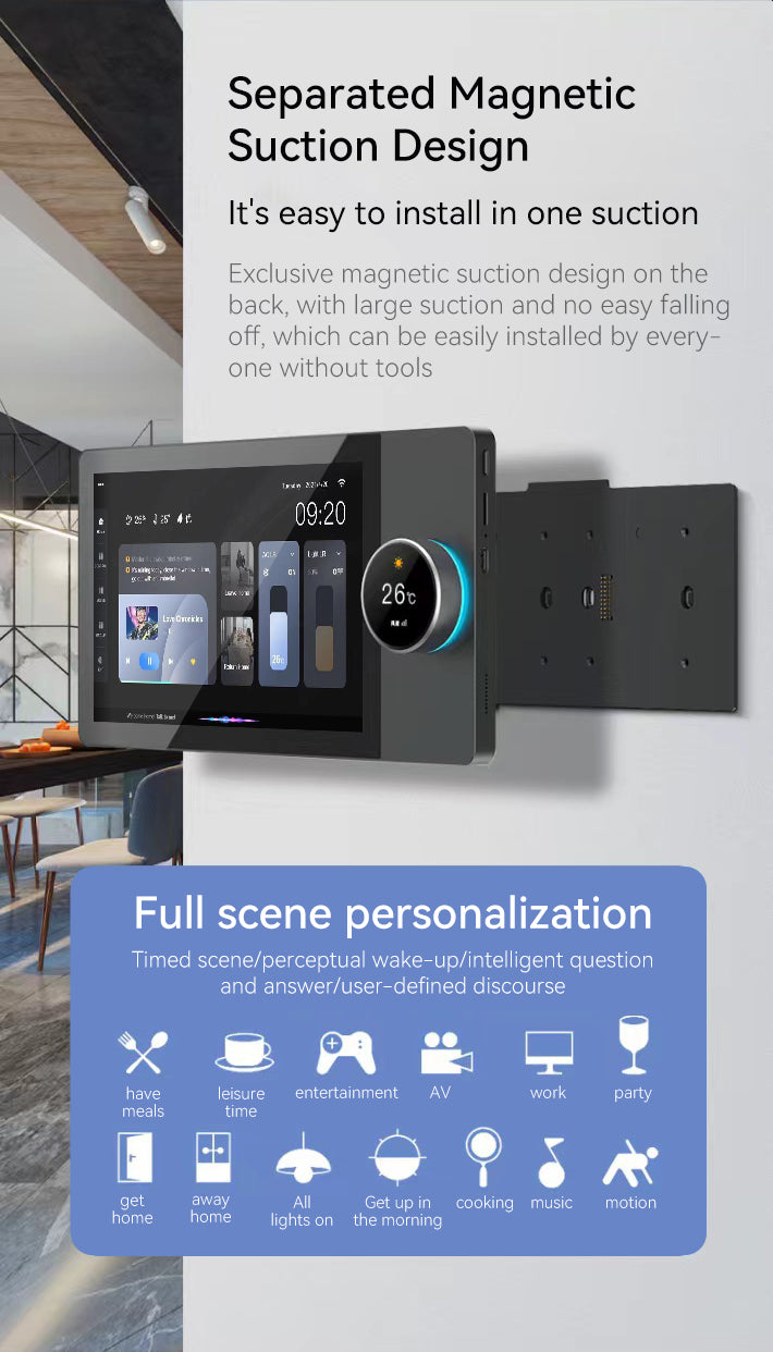 UEMON Smart Home Host System Android Operated IPS Voice Music Control Multi-Function Central Control