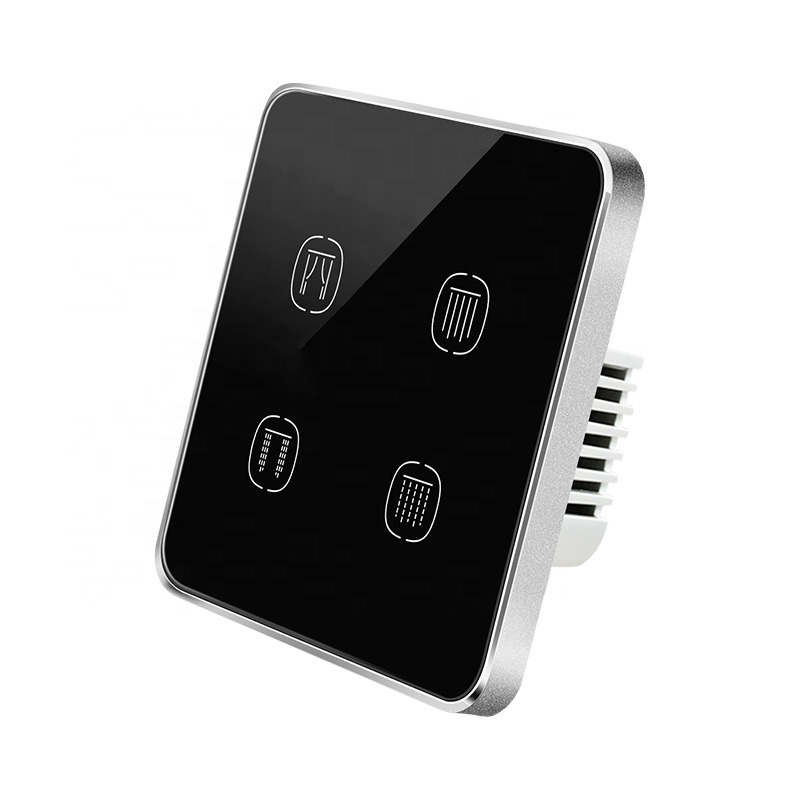 UEMON Smart Home Zigbee & Wifi Tuya Aluminum Frame Single Double Channel Curtain Switch