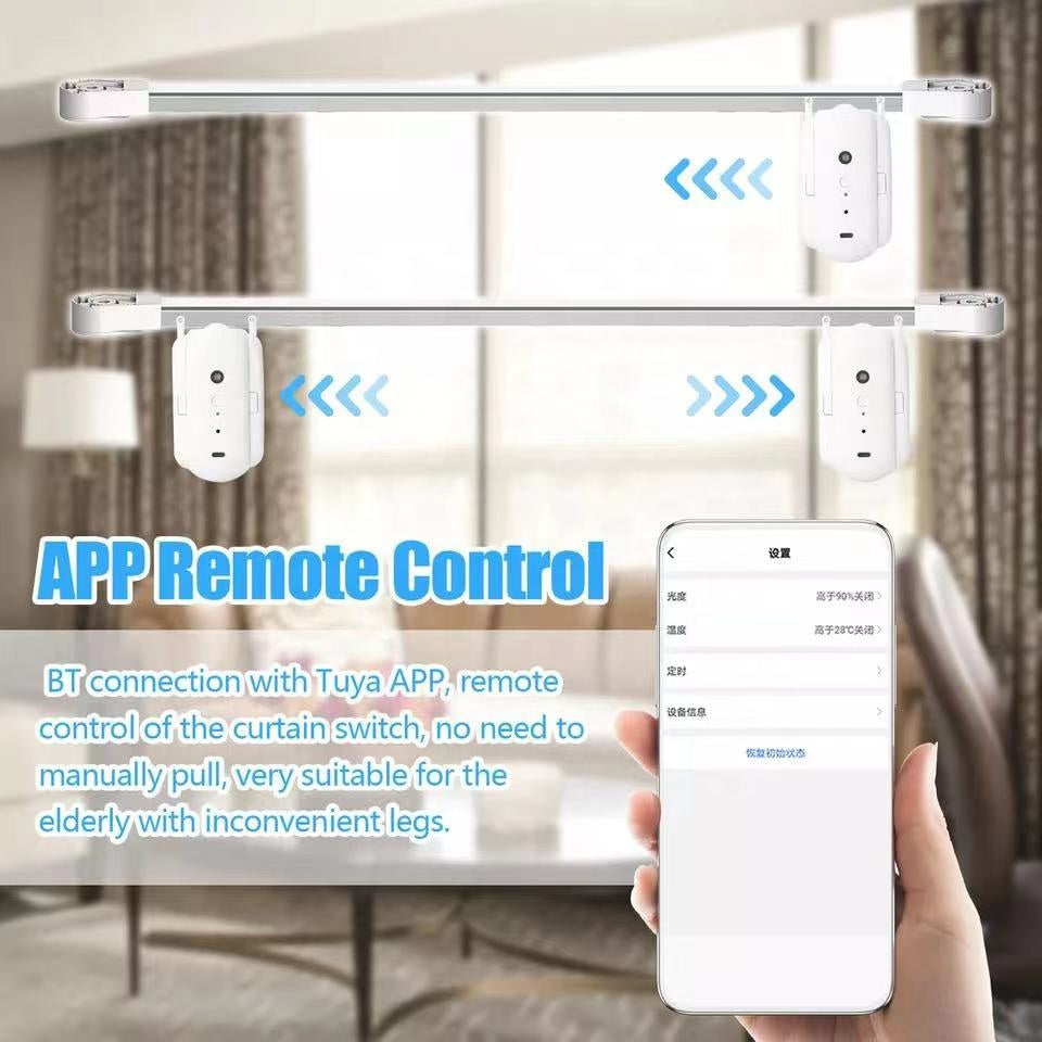 UEMON Smart Home Accessories U-rail Voice Control Wifi/Bluetooth/Zigbee Roman Double Curtain Motor Robot