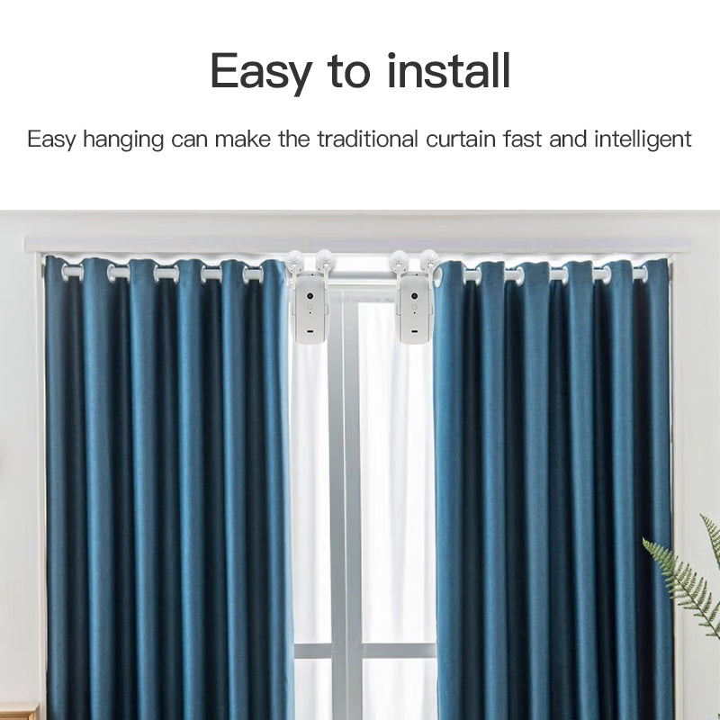 UEMON Smart Home Roman Pole BLE&wifi&Zigbee Electric Curtain Motor Voice Control Wireless Automatic Curtain Opener Robot
