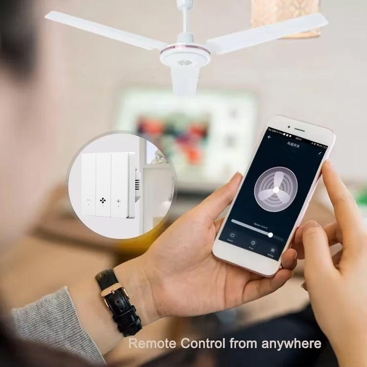 UEMON Smart Home Automation 3 Gang Push Button Wifi & Zigbee Fan Switches