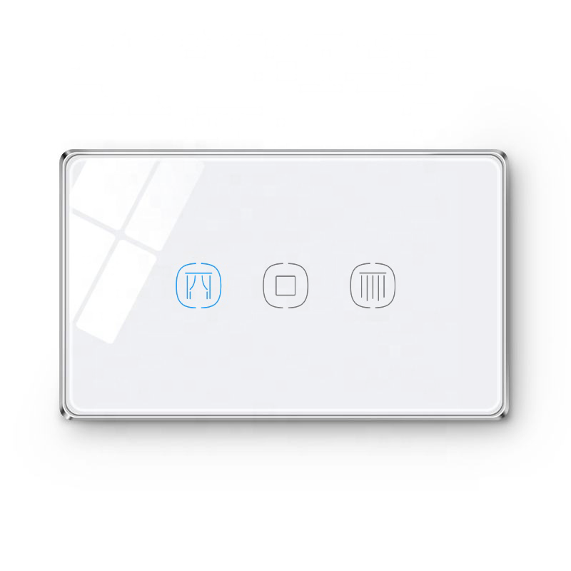 UEMON Smart Home Single Channel Wifi Zigbee Tuya Aluminum Frame Touch Screen Curtain Switch