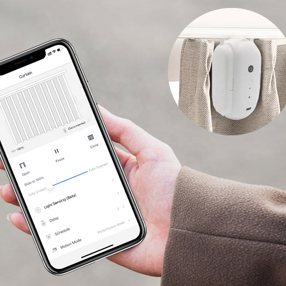 UEMON Smart Home Accessories U-rail Voice Control Wifi/Bluetooth/Zigbee Roman Double Curtain Motor Robot