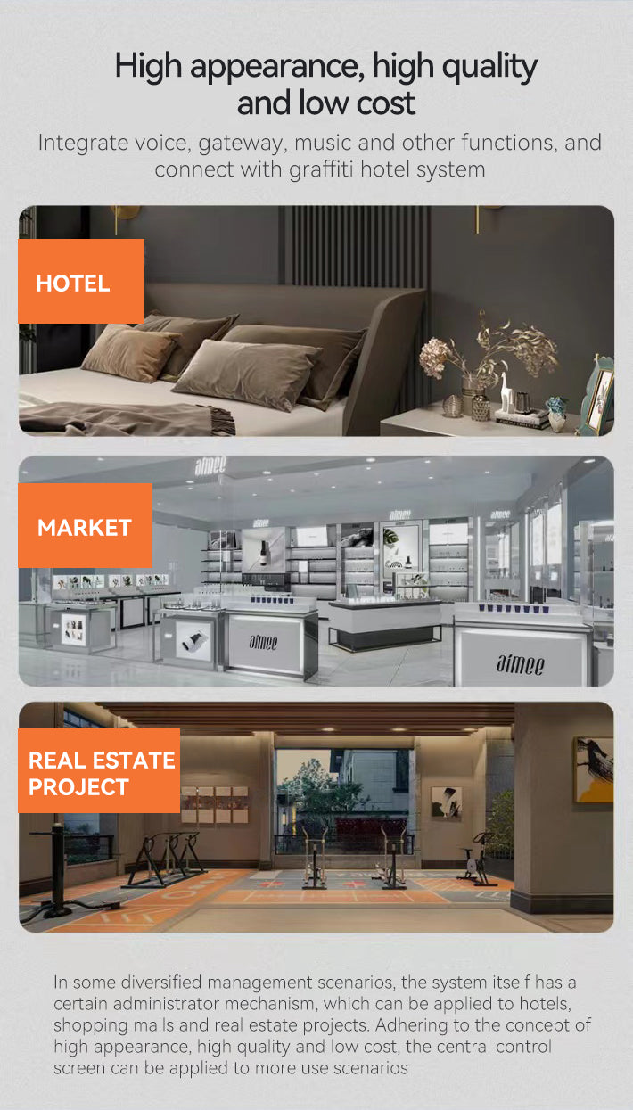 UEMON Smart Home Host System Android Operated IPS Voice Music Control Multi-Function Central Control