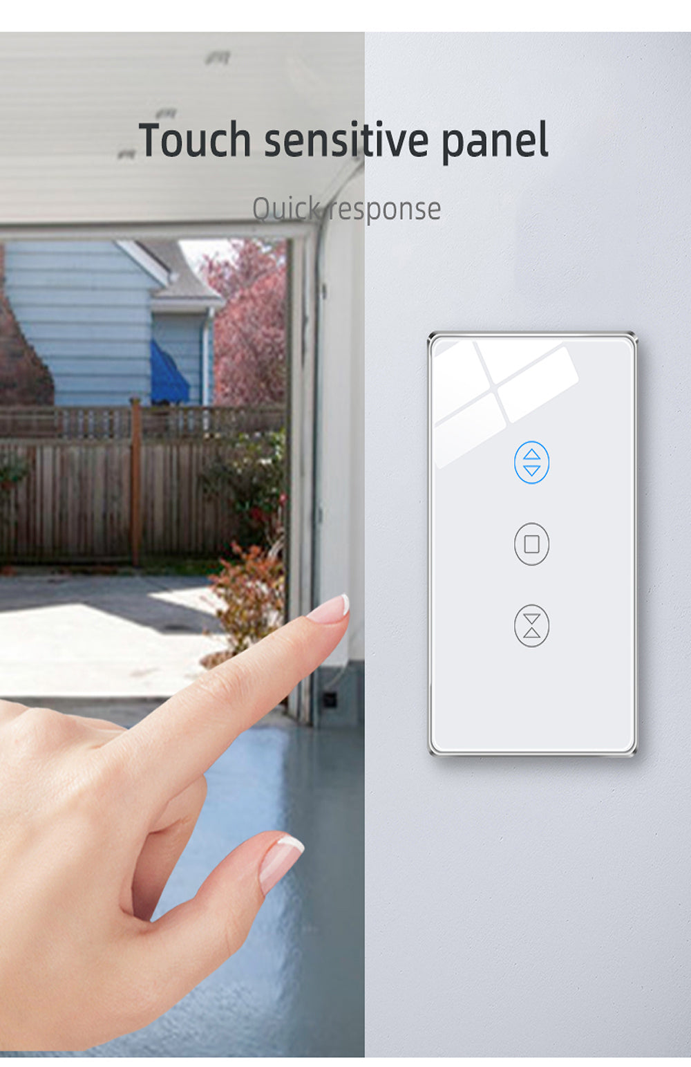 UEMON Smart Home US Standard App Control Motor Wireless Remote Control Roller Shutter Switch
