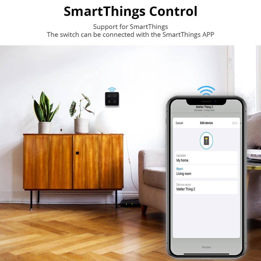 UEMON Smart Home Automation 86*86MM EU/UK Standard Matter Wall Switches