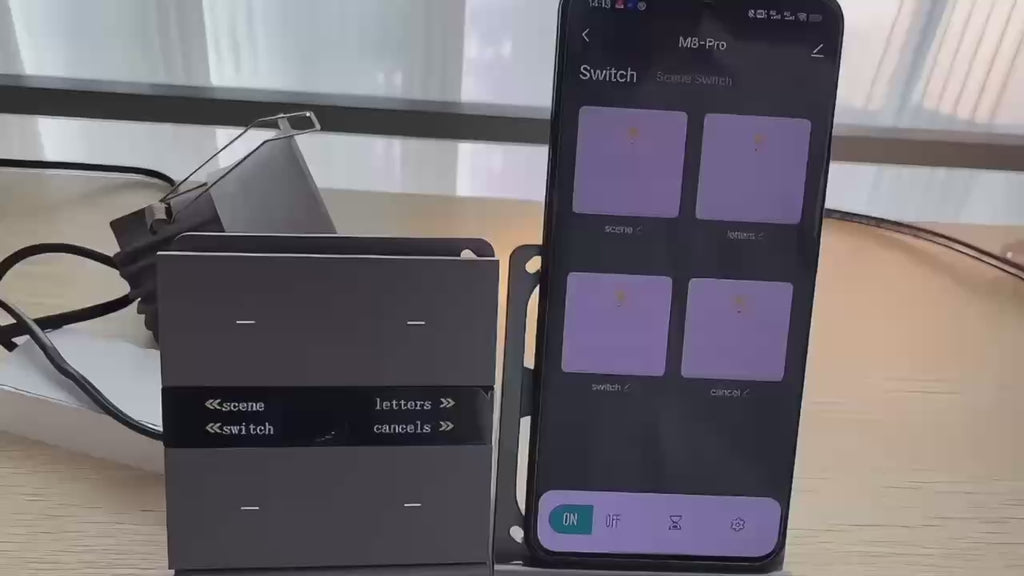UEMON Smart Home 4 Gang Zigbee Panel Dimmer Light Combination Switches Electric Power App Control Custom Key Names Function